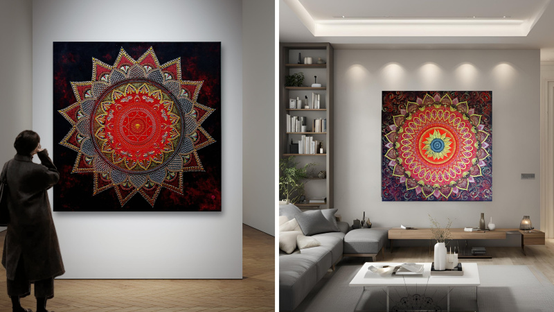 Mandala element OHEŇ